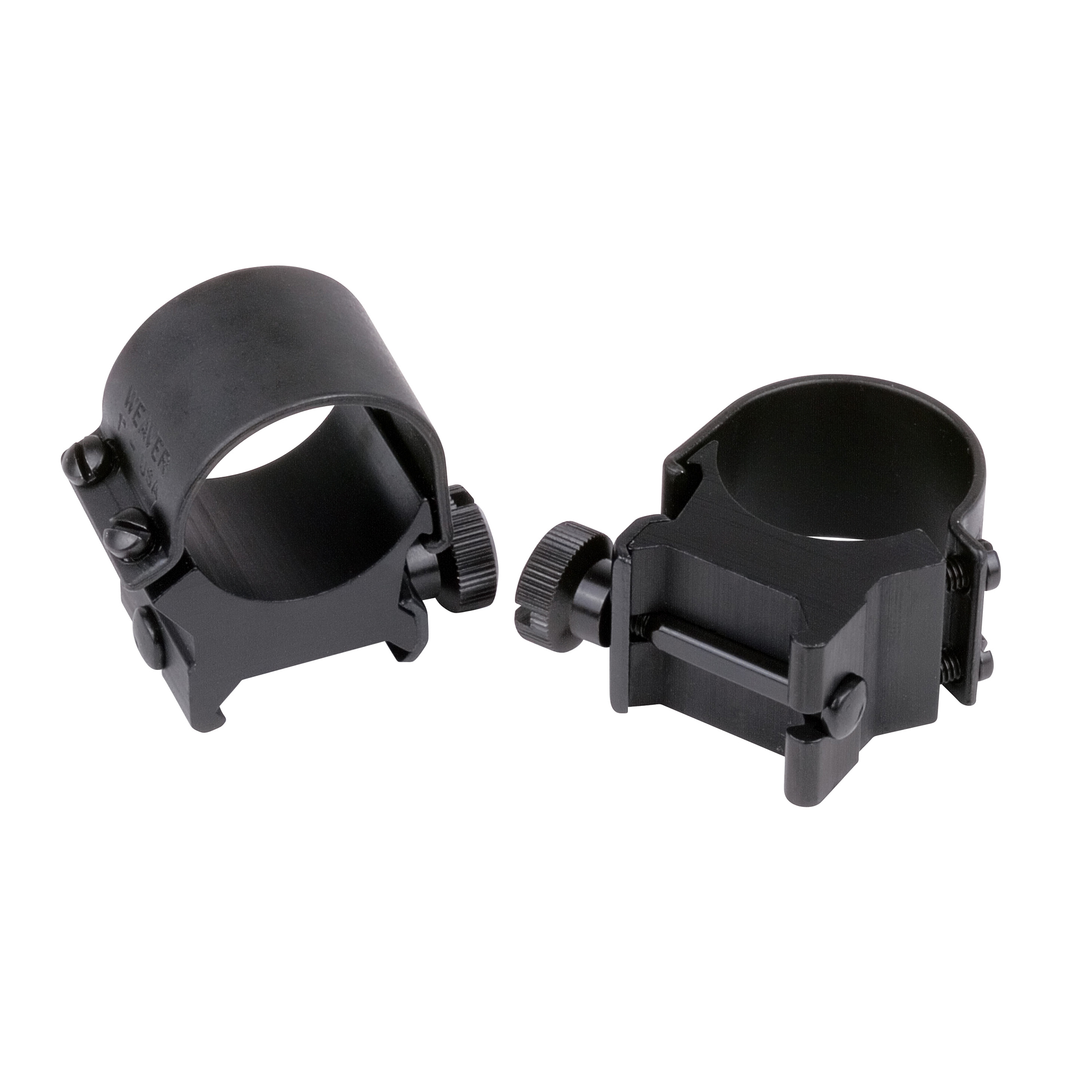 Weaver Mounts 49042 Top Mount Scope Ring Set 1" Tube High Quick Detach Matte Black Aluminum - Weaver - 1"